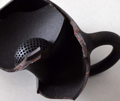Teapot Chinese Gongfu Tea Genuine Black Sand Heijingan Tea Xishi Pots (9.5Oz/280Cc)